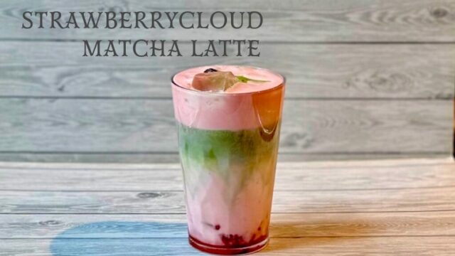 ストロベリークラウド抹茶ラテレシピ